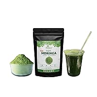 MOGO - Organic Moringa Leaf Powder 1 LB and Moringa Capsule - 180 Count