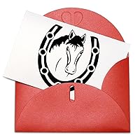 Horse Horseshoe All Occasion Greeting Cards 4