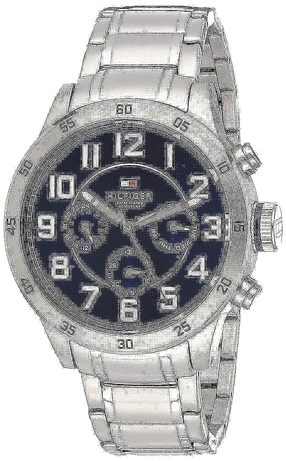 Tommy Hilfiger Men's 1791053 Stainless Steel Watch with Link Bracelet