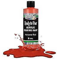Pouring Masters Havana Red Acrylic Ready to Pour Pouring Paint – Premium 8-Ounce Pre-Mixed Water-Based - for Canvas, Wood, Paper, Crafts, Tile, Rocks and More
