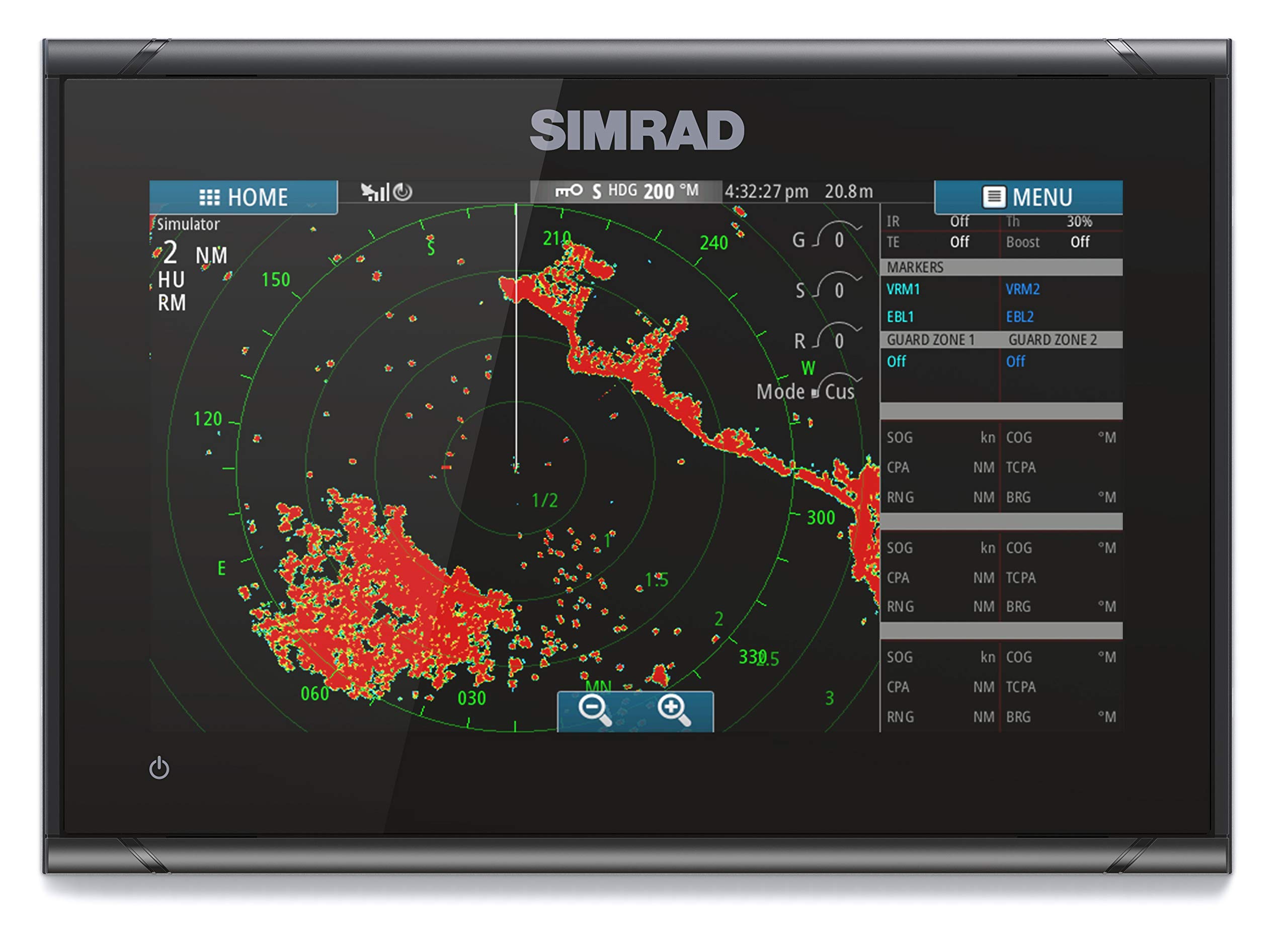 Simrad GO9 XSE - 9-inch Chartplotter (No Transducer) with C-MAP Discover Chart Card,Black,000-13210-002