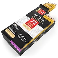 ARTEZA #2 HB Pencils in Bulk, 72 Pack, Pre-Sharpened, Writing Tools with Latex-Free Erasers, Essential for School, Office, Art and Design Environments