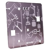 Circuit Board Coaster | Transparent Engraved Coaster | Computer Geek Gift Office Desk Decor Software Developer Gifts