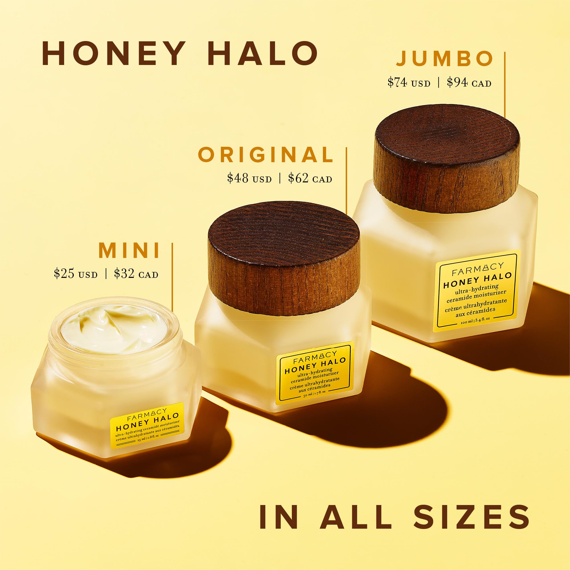 Farmacy Honey Halo Ceramide Face Moisturizer Cream - Hydrating Facial Lotion for Dry Skin (1.7 Ounce)