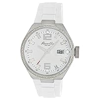 Kenneth Cole New York Women's Japanese Quartz Stainless Steel Case Silicone White,(Model:KC4811)