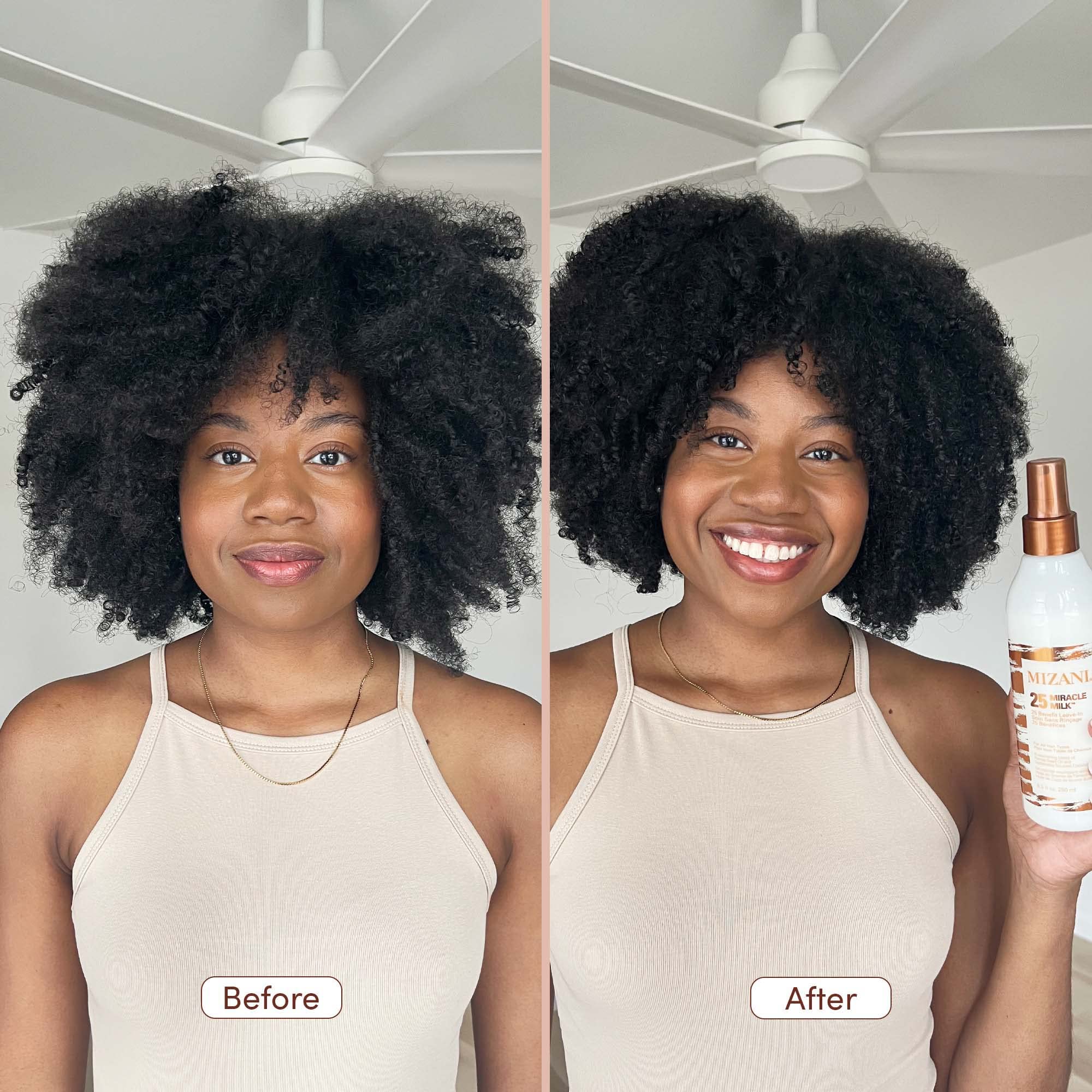 MIZANI 25 Benefit Miracle Milk Leave in Conditioner | Heat Protectant and Detangler Spray | Formulated with Coconut Oil | For Frizzy & Curly Hair