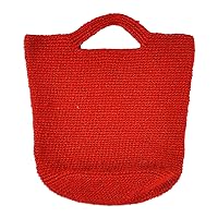 NOVICA Artisan Handmade Crocheted Tote Bag in Red Armenia Wool Crochetsolid 'Red Vibe'