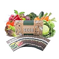Salad Garden Seed Collection | Premium Assortment | 18 Non-GMO Vegetable Gardening Seed Packets: Swiss Chard, Pea, Spinach, Tomato, Pepper, Chives, Lettuce, & More