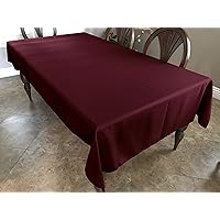 Polyester Tablecloth Durable Machine Washable, Dining Room Holiday Decor (56