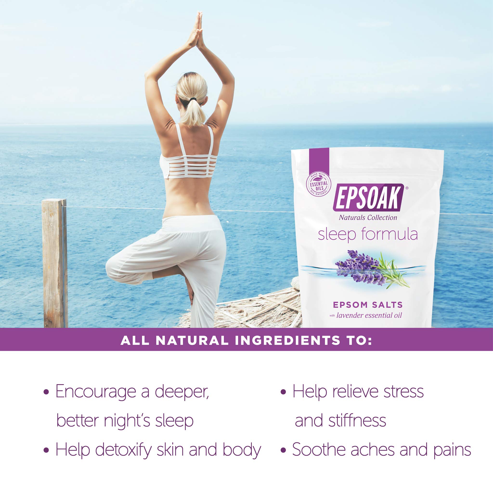 Epsoak Epsom Salt 2 lbs - Lavender Sleep Formula Bath Salts