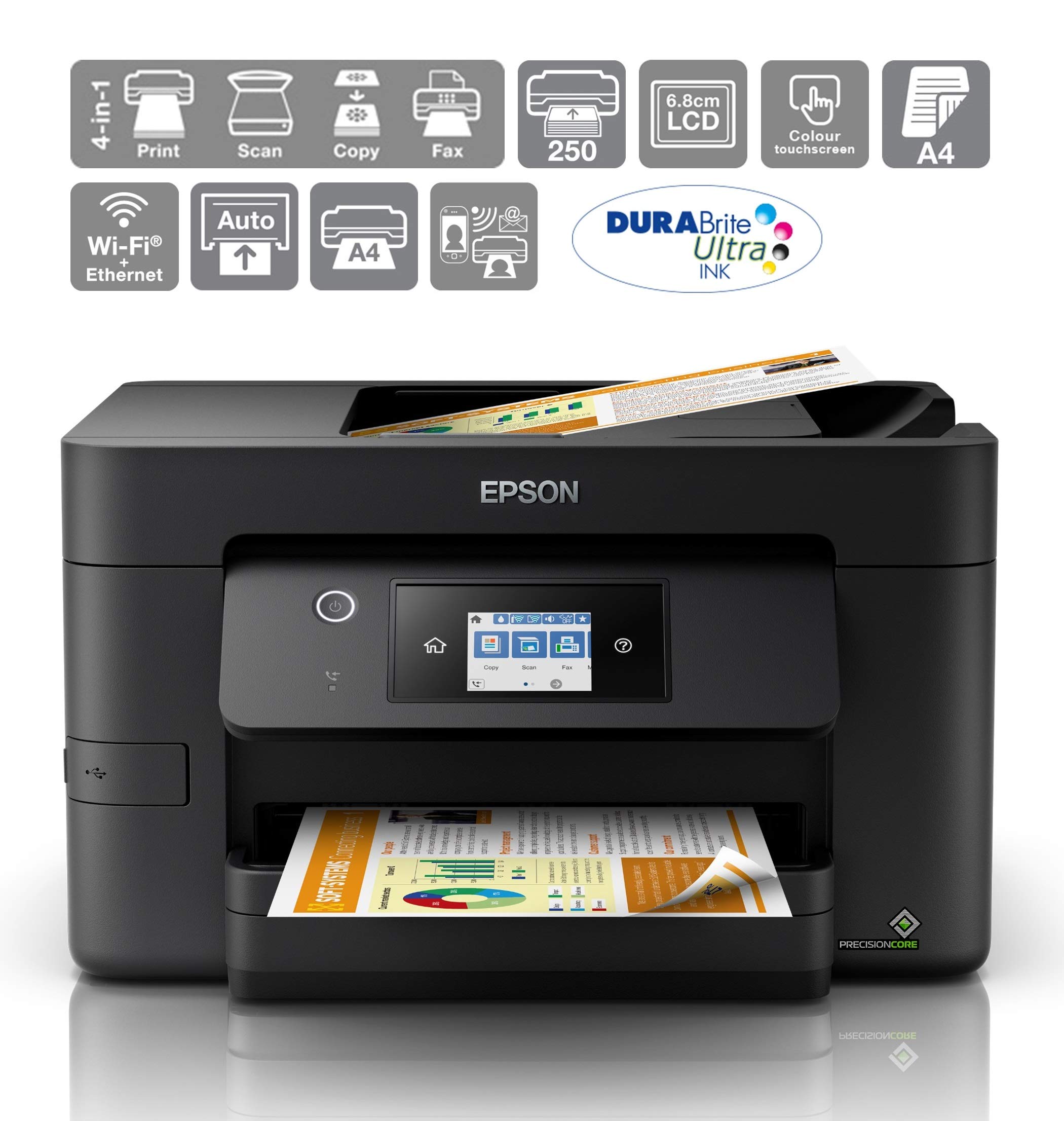 Mua Epson Workforce Wf 4820 All In One Wireless Colour Printer With Scanner Copier Fax 5751