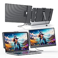 S1 Laptop Screen Extender, 14'' Laptop Monitor Extender FHD 1080P IPS Dual Portable Monitor for 13