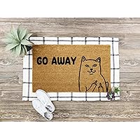 Middle Finger Cat Doormat,Funny Doormat,Rude Doormat,Angry Cat Doormat,Gag Gift,Unique Gift,Cat Doormat 36x24 Inch