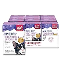 The Honest Kitchen Minced - Turkey, Chicken & Duck in Bone Broth Gravy Wet Cat Food, 5.5 oz (Pack of 12)