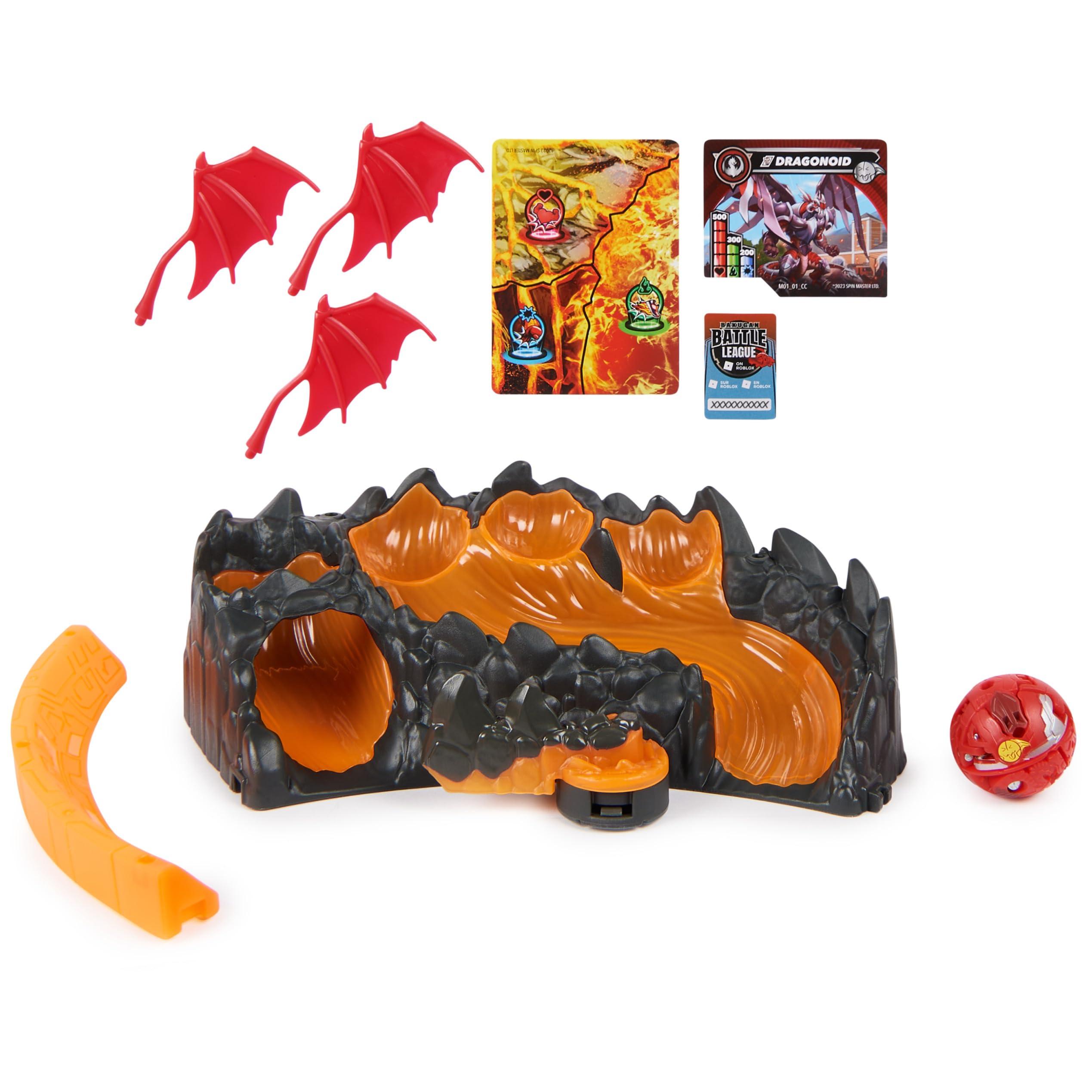 Bakugan Training Set with Titanium Dragonoid, Dragon Clan Themed, Customizable Action Figure, Trading Cards, and Playset, Kids Toys for Boys and Girls 6 and up