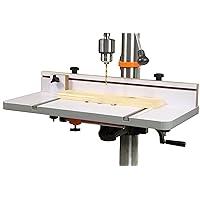 WEN DPA2412T 24 in. x 12 in. Drill Press Table with an Adjustable Fence and Stop Block