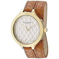 Stuhrling Original Women's 658.02 Vogue Beige Wrap Around Leather Strap Watch