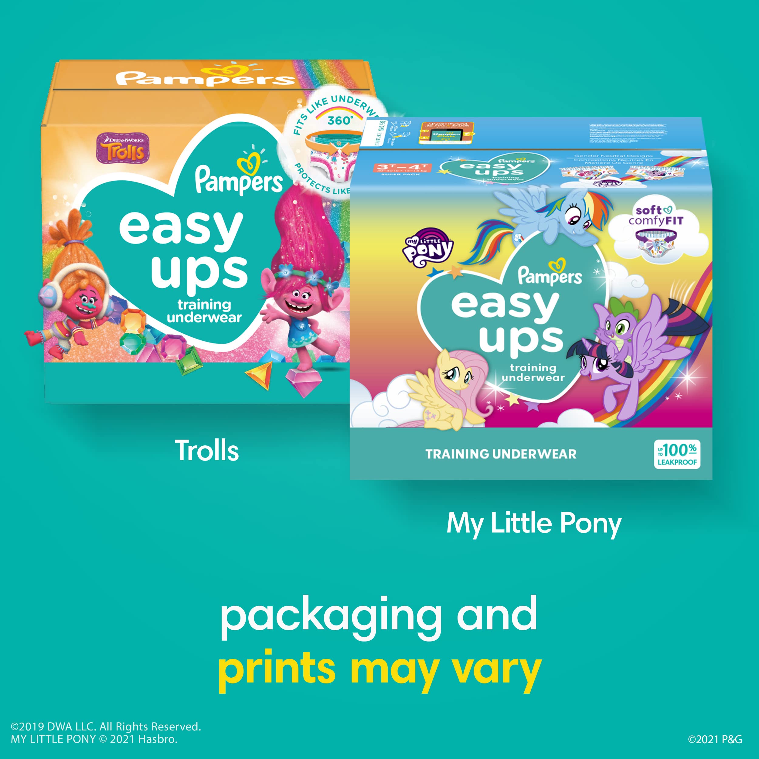 Pampers Easy Ups Training Pants Girls and Boys, 3T-4T, 124 Count