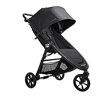 Baby Jogger City Mini GT2 All-Terrain Stroller, Black, Complete with Adjustable Handlebar, Hand-Operated Parking Brake, and car seat Adapter