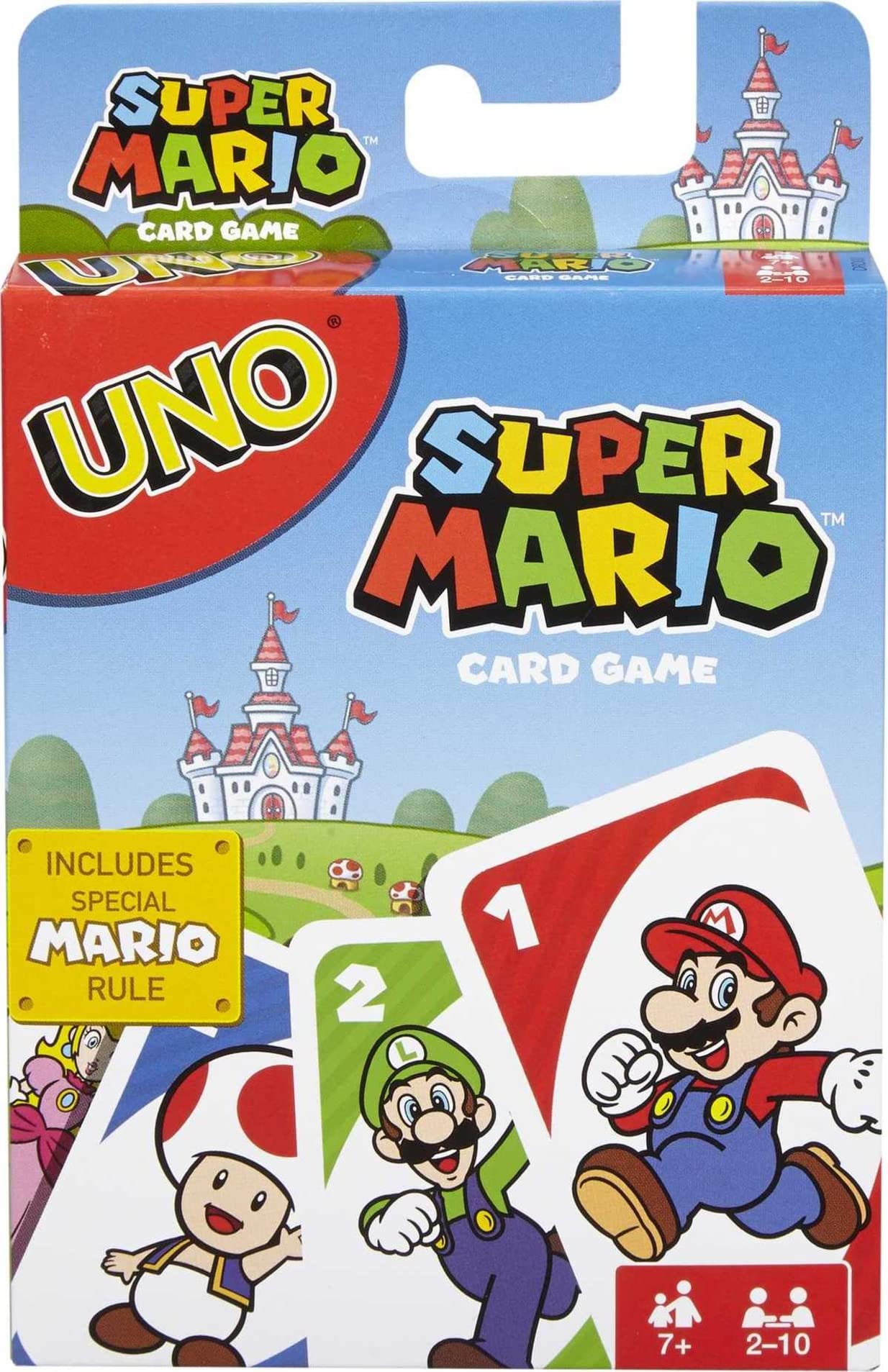 Mattel Games UNO Super Mario Card Game Animated Character Themed Collector Deck 112 Cards with Character Images, Gift for Kids Ages 7 Years Old & Up
