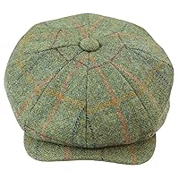 TruClothing.com Men's 8 Panels Razor Baker Boy Hat Wool Tweed Blinders Flat Cap