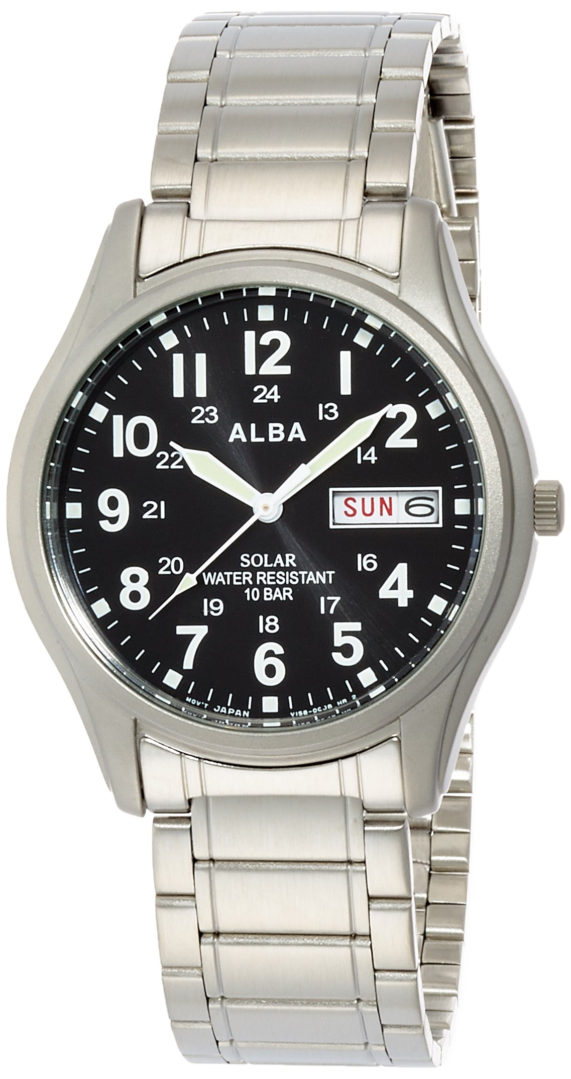 Mua Alba Seiko Watch AEFD560 Men's Solar Watch with Date and Day Display,  Dial color - black, watch trên Amazon Nhật chính hãng 2023 | Fado