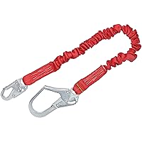 3M Protecta PRO 1340121 6-Foot Elastic Web, Snap Hook At One End, Steel Rebar Hook At The Other End, 310-Pound Capacity, Red