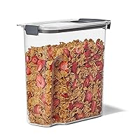 Rubbermaid Brilliance Cereal Food Storage Container with Flip Top Spout, Dishwasher Safe, Clear