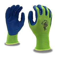 Rock Fish FP3993G All-Purpose Fishing Gloves with Latex Grip, Durable, Machine Knit 13-Gauge Polyester, Salt & Fresh Water, One Pair, X-Large