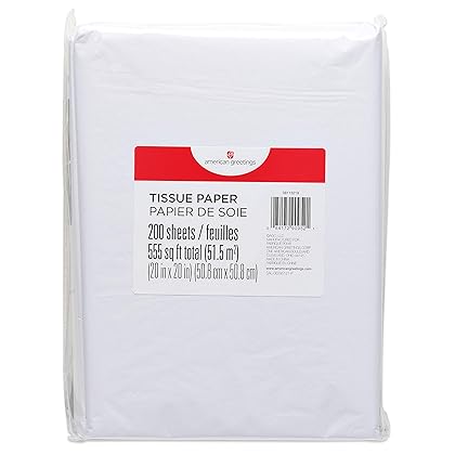 American Greetings 200 Sheet Bulk White Tissue Paper 20