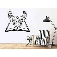 Large Vinyl Decal Animals and Birds Decor Wall Sticker General Ledger Bible White Dove Holy Spirit (n392) Brown
