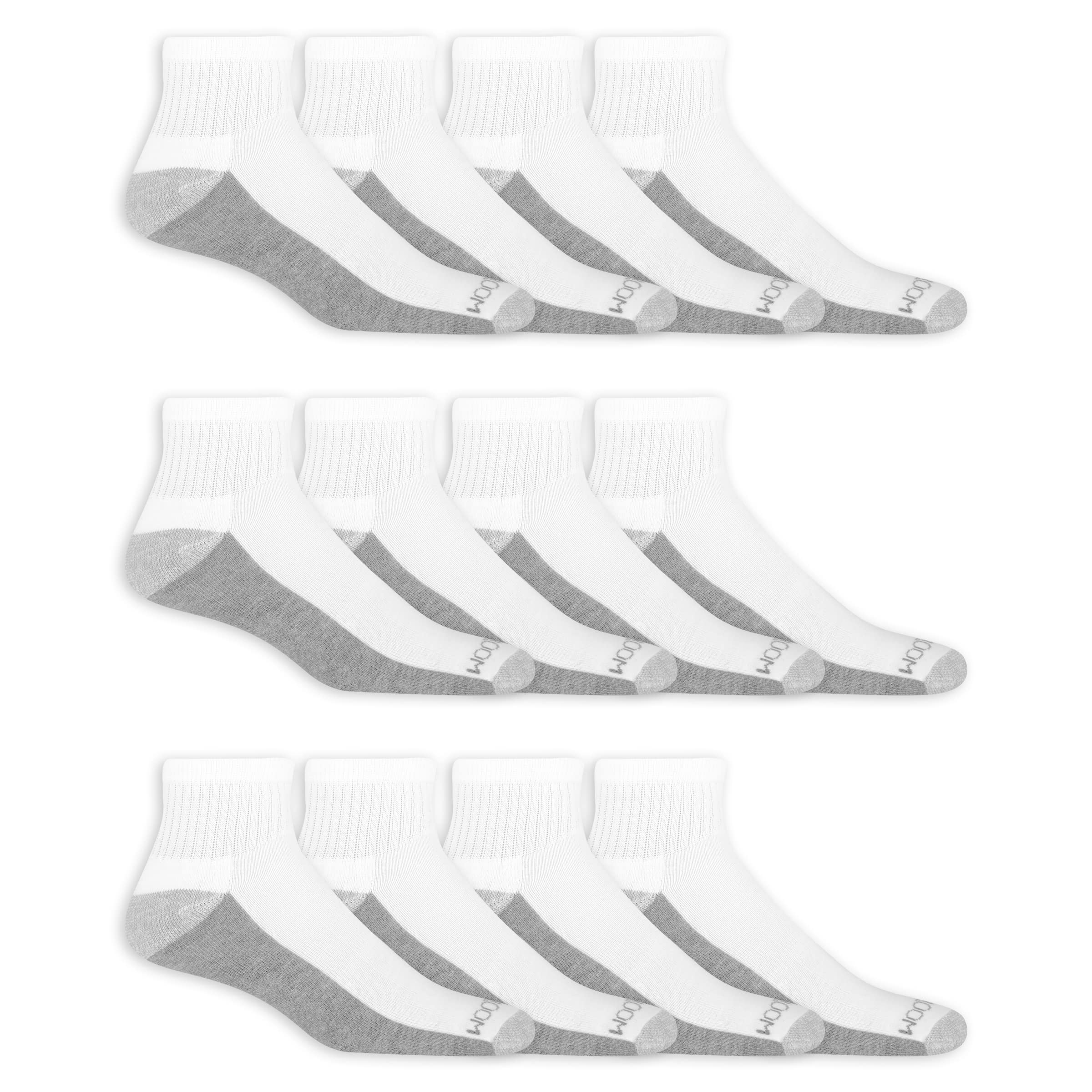 Fruit of the Loom Men's 12 Pair Pack Dual Defense Cushioned Socks