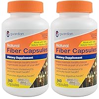 Guardian Fiber Capsules 720 Count, Natural Psyllium Husk Supplement (520mg per Capsule), Fiber Pills
