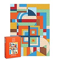 Galison Frank Lloyd Wright December Gifts – 500 Piece Book Box Puzzle Featuring Architectural Geometric Artwork Packaged in Magnetic Keepsake Book Sized Box