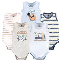 Hudson Baby Unisex Baby Cotton Sleeveless Bodysuits