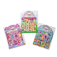 Puffy Sticker Activity Books Set: Princess, Mermaid, Fairy - 180+ Reusable Stickers - FSC Certified