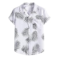 Hawaiian Christmas Shirt Button Down Printed Short Sleeve Tee Street Comfortable Boys Tank Tops