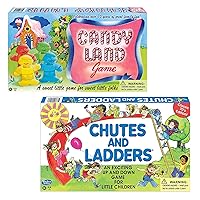 Classic Candy Land and Chutes and Ladders Games- Bundle of 2 Retro Preschool Games
