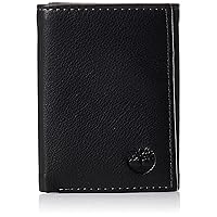 Timberland mens Exclusive Blix Fine Leather Trifold Wallet, Black, One Size US