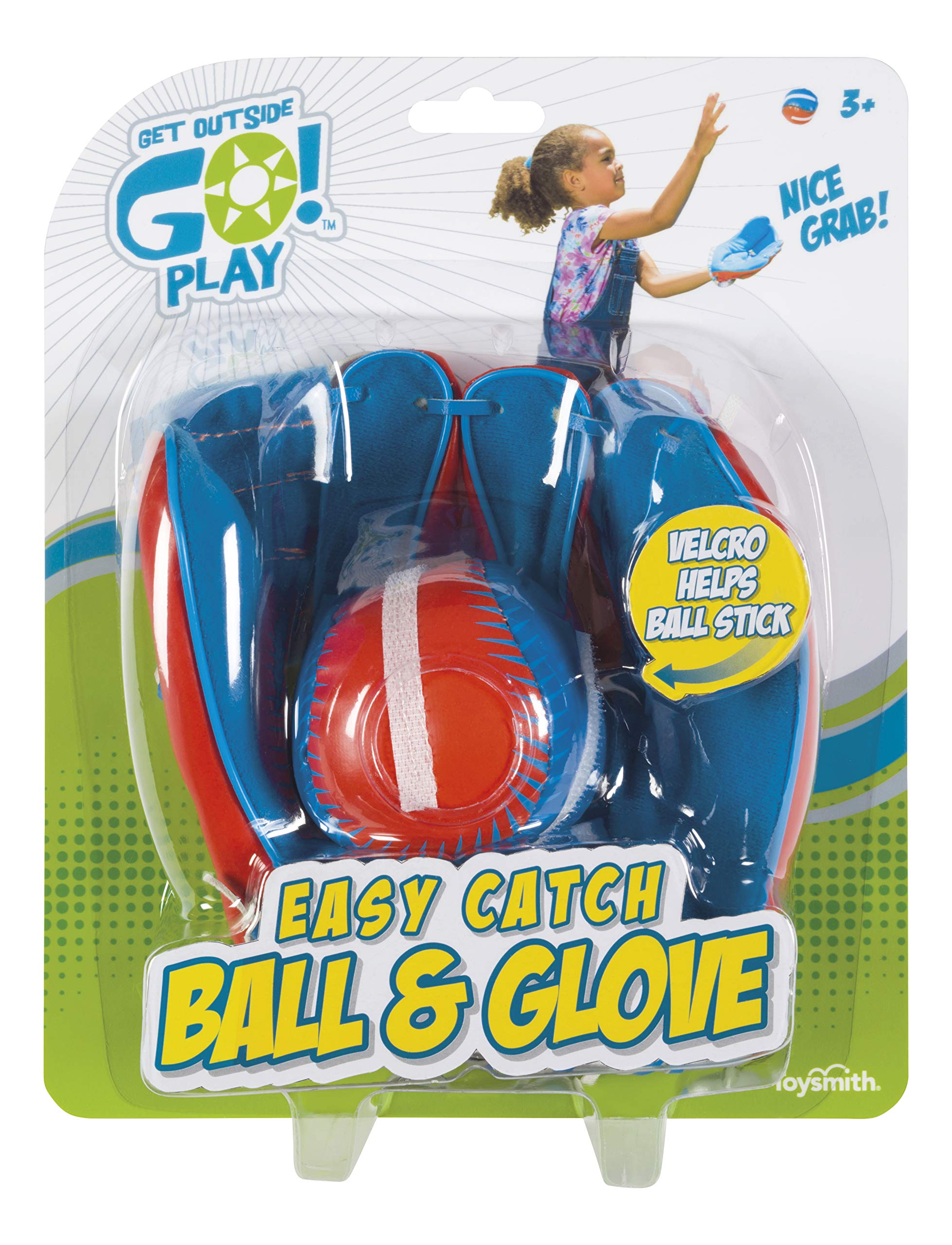 Get Outside Go! Easy Catch Ball & Glove Set Super Sport Outdoor Active Play Baseball by Toysmith (Packaging May Vary)