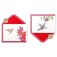 Blank Cards with Envelopes, Watercolor Hummingbirds (20-Count)