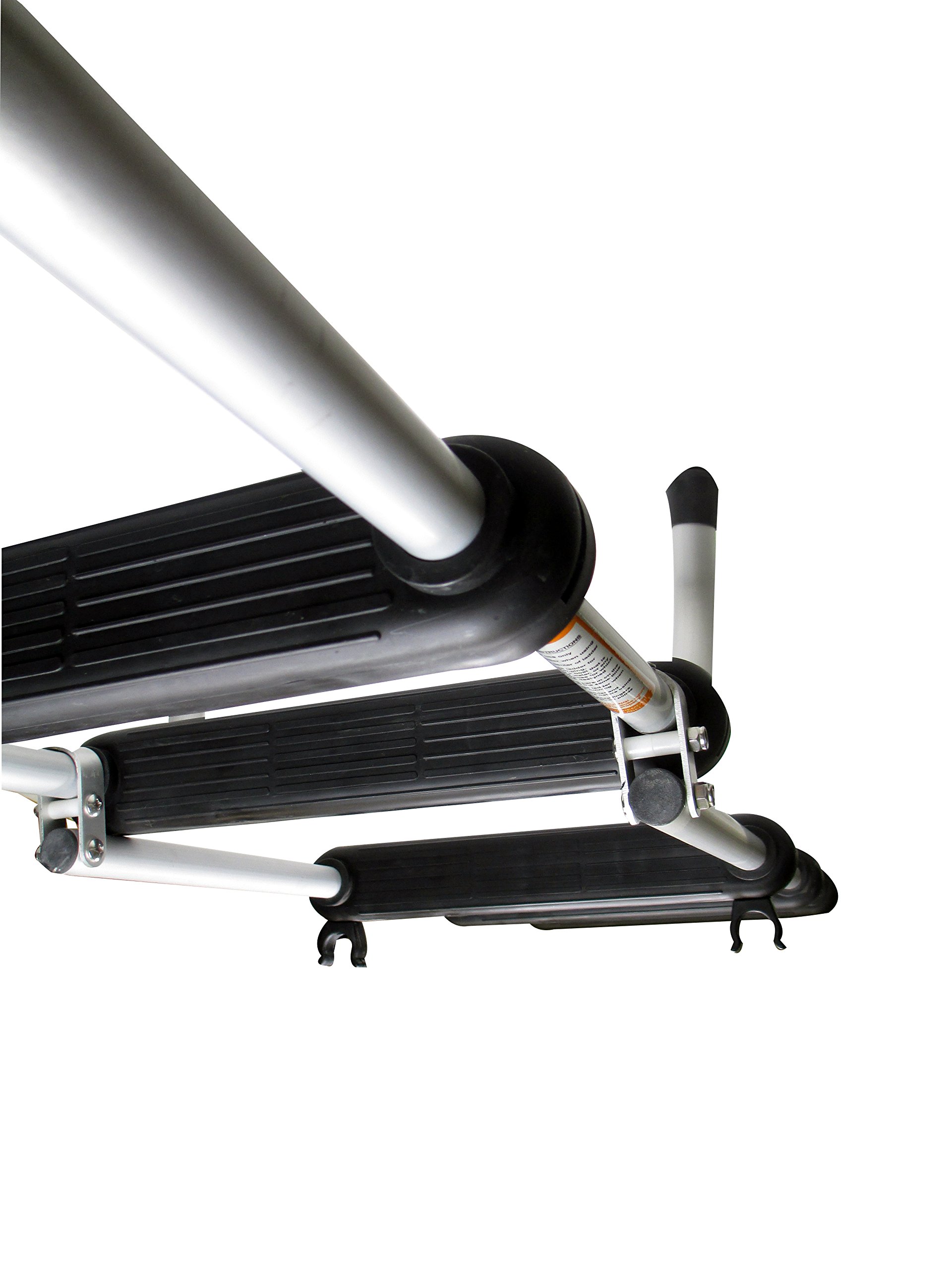 Pactrade Marine Pontoon Boat Removable Folding Ladder 5 Step Anodized Aluminum Tubing 300lbs