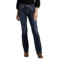 Silver Jeans Co. Women's Elyse Mid Rise Comfort Fit Slim Bootcut Jeans
