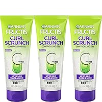 Garnier Fructis Style Curl Scrunch Controlling Gel for Shape & Shine, 6.8 Fl Oz, 3 Count (Packaging May Vary)