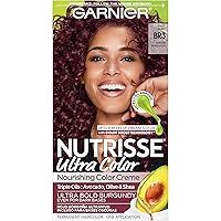 Hair Color Nutrisse Ultra Color Nourishing Creme, BR3 Intense Burgundy (Lotus Berry) Red Permanent Hair Dye, 1 Count (Packaging May Vary)