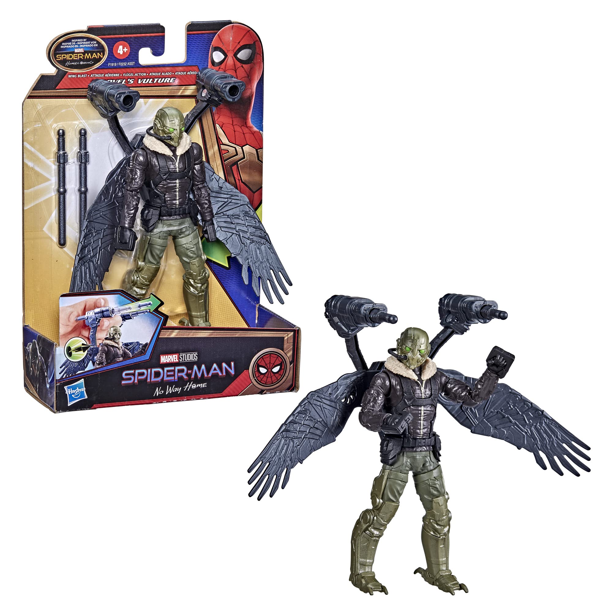 Mua Spider-Man Marvel 6-Inch Deluxe Wing Blast Marvel's Vulture,  Movie-Inspired Action Figure Toy, Blasts Included Projectiles, Ages 4 and  Up trên Amazon Mỹ chính hãng 2023 | Giaonhan247