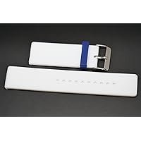 26MM WHITE DARK BLUE RUBBER SPORT DIVER WATERPROOF WATCH BAND STRAP FIT INVICTA