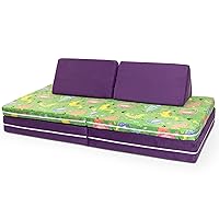 Jaxx Playscape Patterns Playset/Sofa, Dinos/Grape