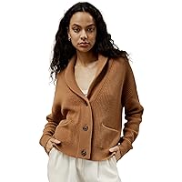 LilySilk Womens Oversized Cardigan Drop-Shoulder Premium Wool Cashmere Fall Pullover Sweater Causal Loungewear