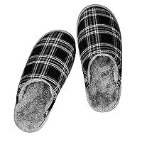 riemot Women's Men's Furry Warm Slippers, Memory Foam Slippers Comfortable Closed Toe House Slippers Shoes Anti Slip Bedroom Sandals Lightweight Winter Indoor Slippers